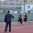 朝6時のラントレーニングから練習スタート