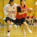 スクリメージ　女子U-18日本代表(赤) vs アイシンAW(白)