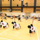 時間差で女子のプレワークアウト開始