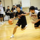 1on1を仕掛ける中山 桂選手(桐生市立中央中学校 3年)