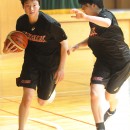 ボールを持ったまま24秒間走る奥山 理々嘉選手(八雲学園高校 1年)